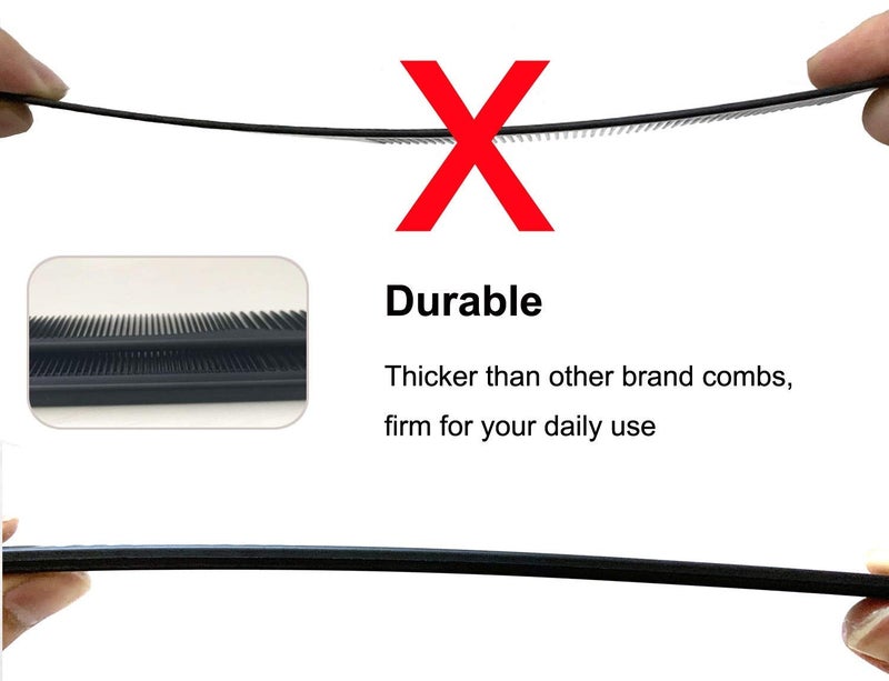 AFT90 3 Pack Carbon Fiber Cutting Comb - Professional 8.15' Styling Comb for All Hair Types, Fine and Wide Tooth - Image 3